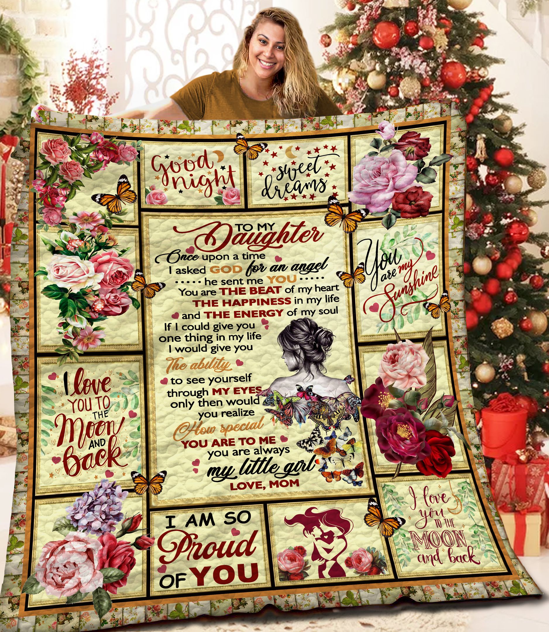 To My Daughter MMM121103MI Quilt Blanket