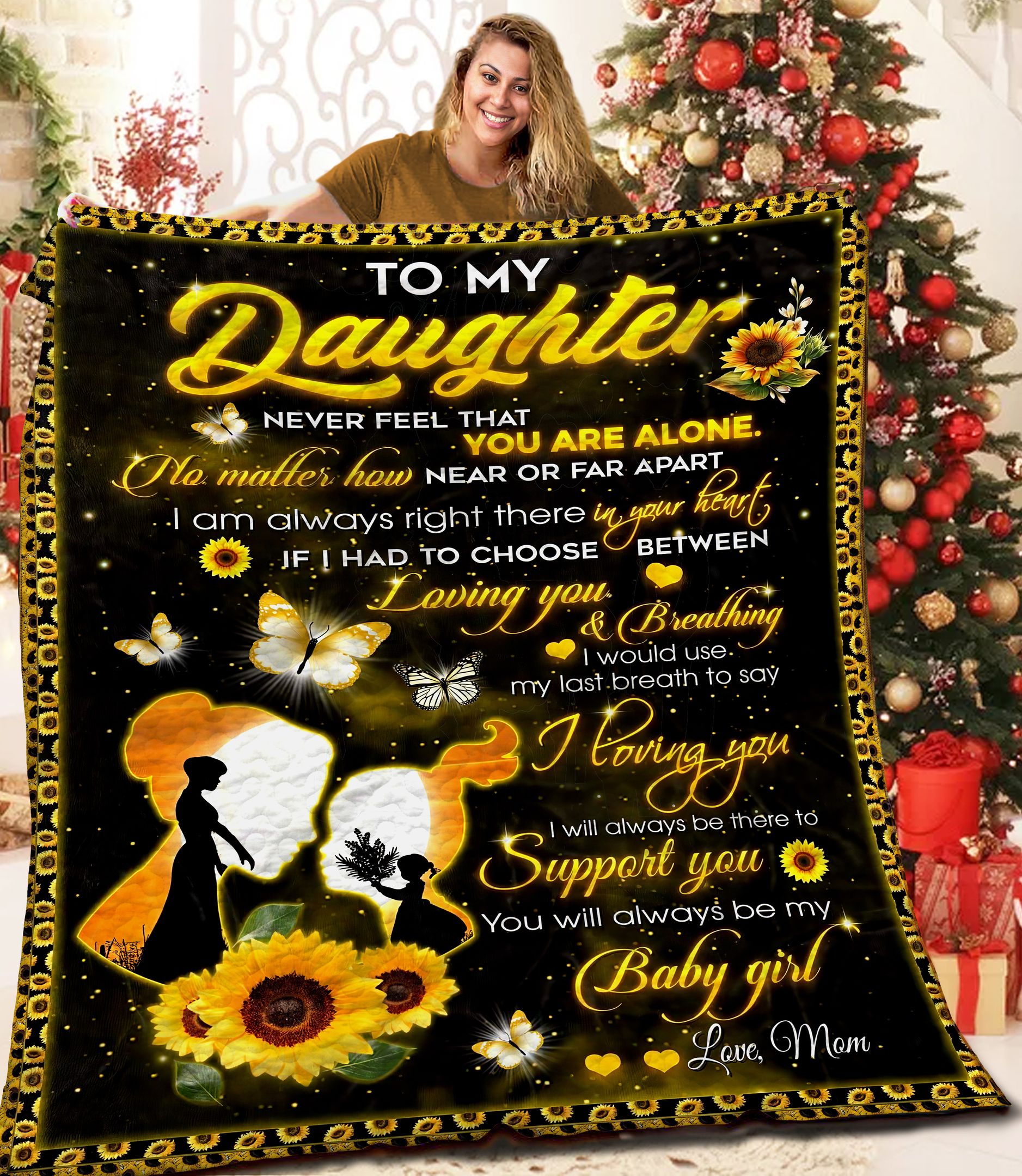 To my Daughter MMM131103MI Quilt Blanket