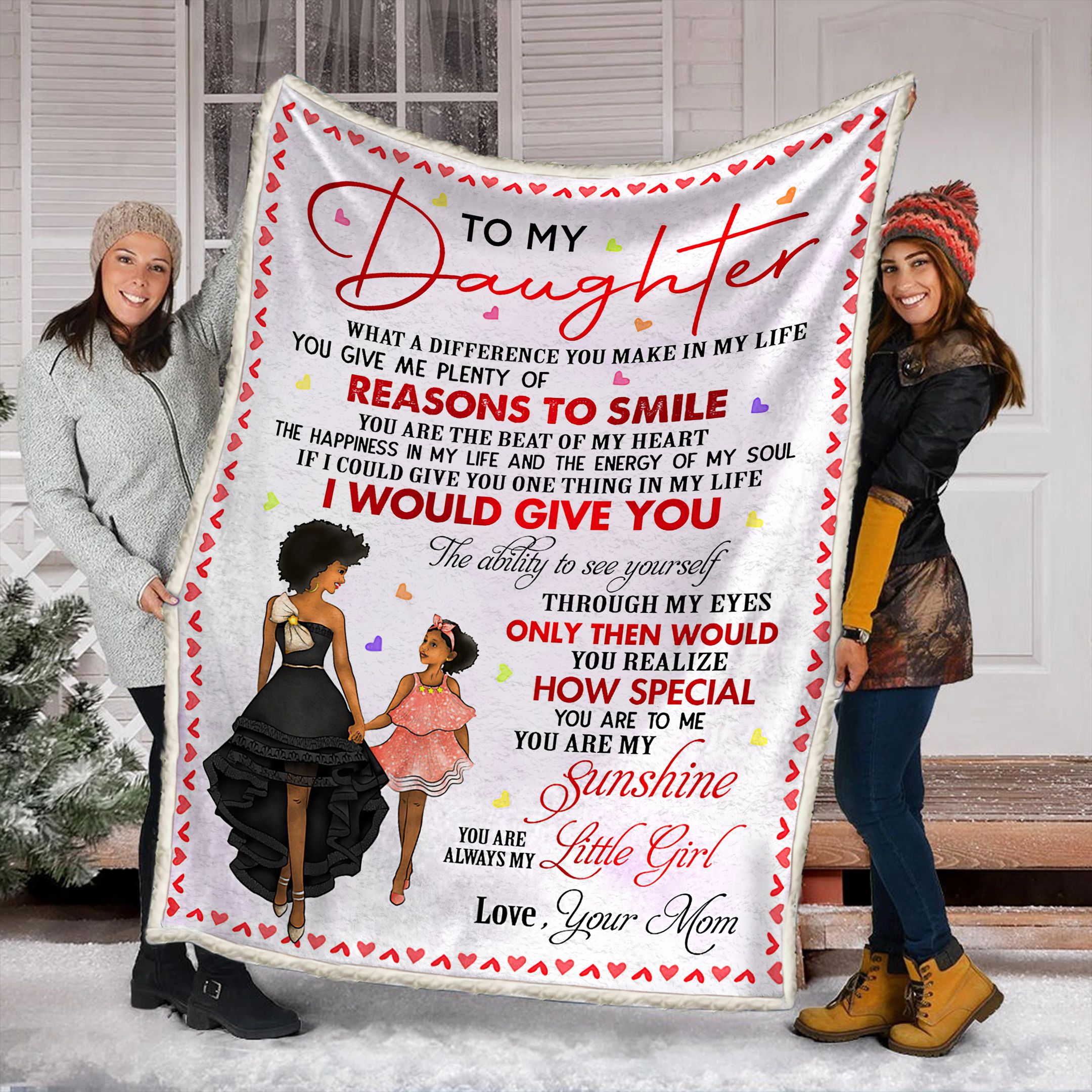 To My Daughter Fleece Blanket