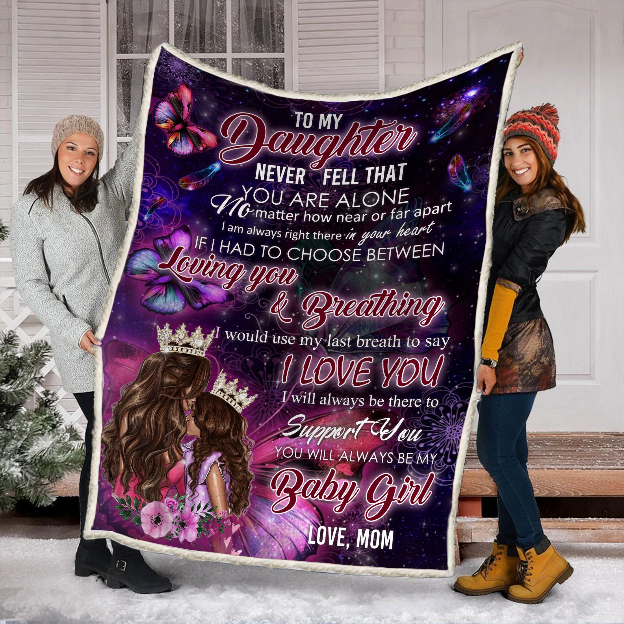 To My Daughter Fleece Blanket