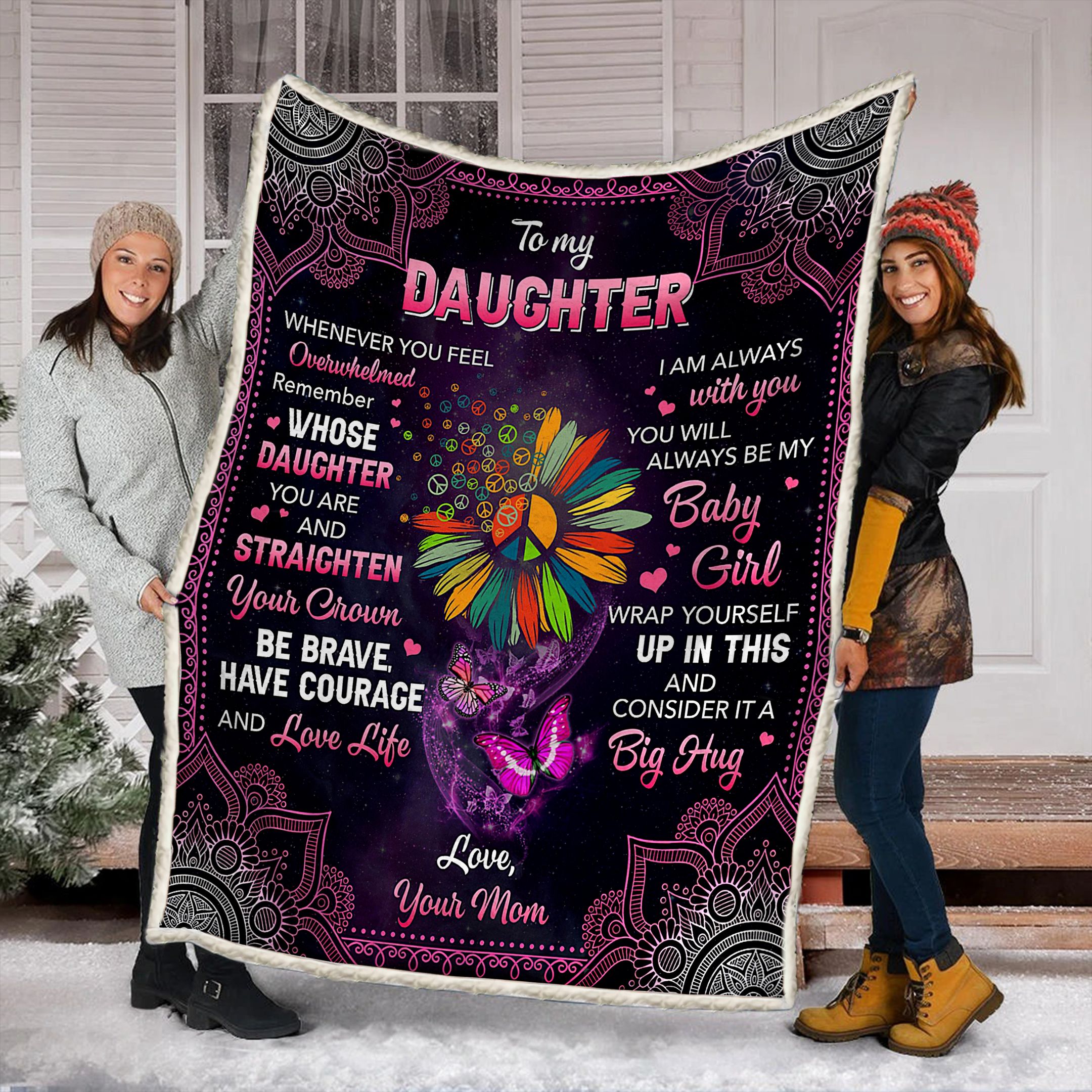 To My Daughter Fleece Blanket
