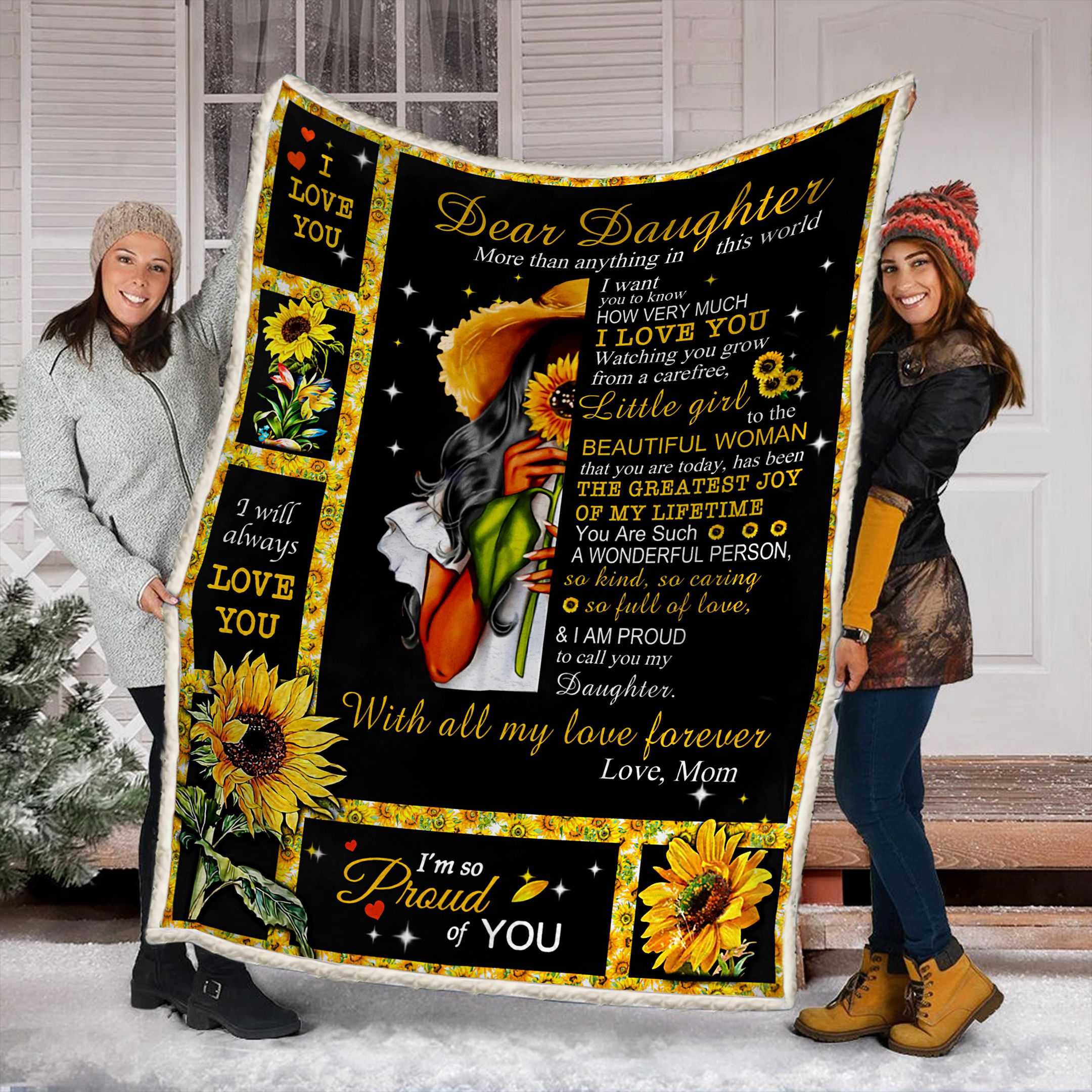 To My Daughter Fleece Blanket