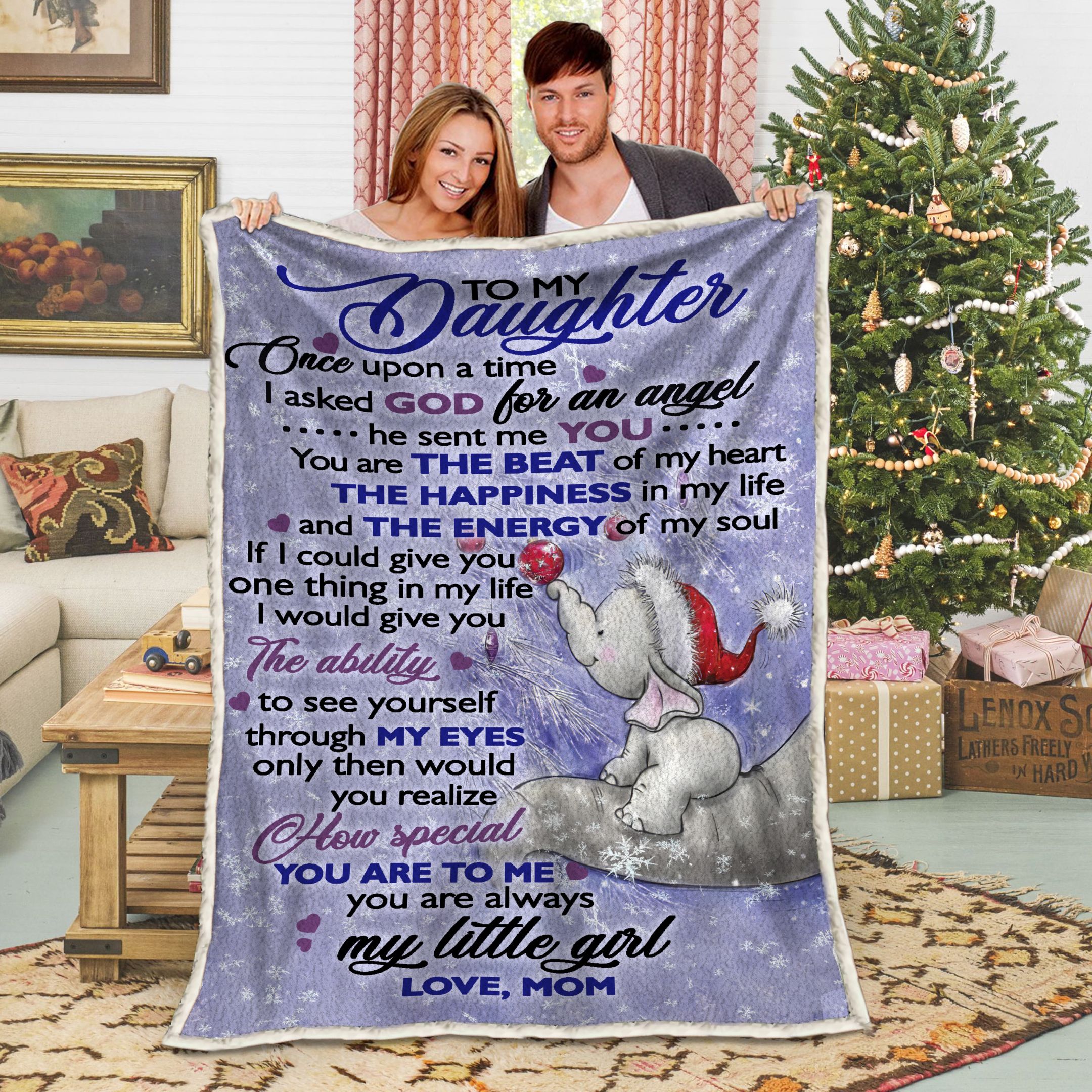 To My Daughter Fleece Blanket