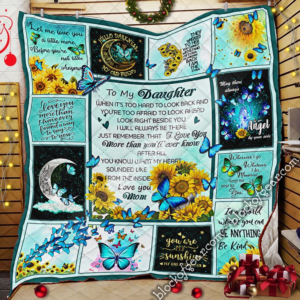 To My Daughter Mo Butterfly Love You GS-CL-LD3012 Quilt Blanket