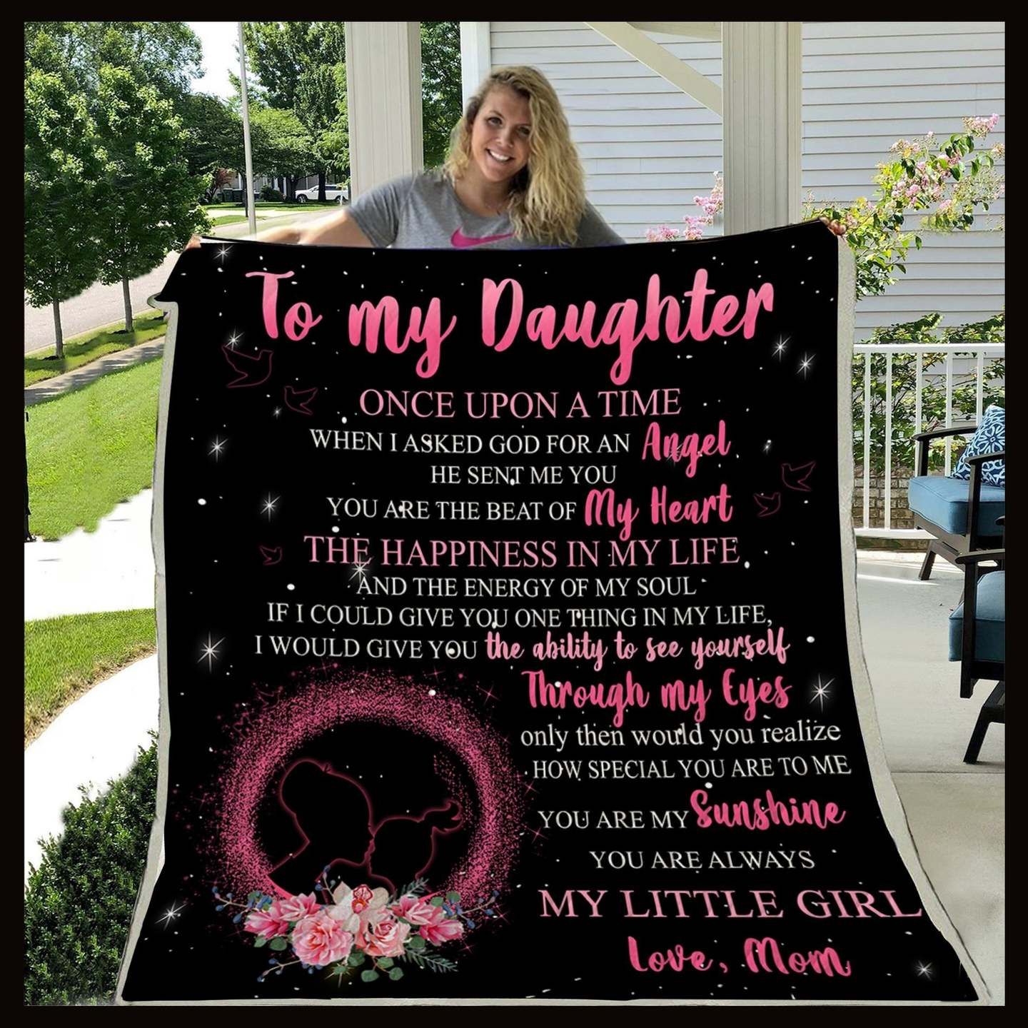 To My Daughter Mom Sherpa Fleece Blanket