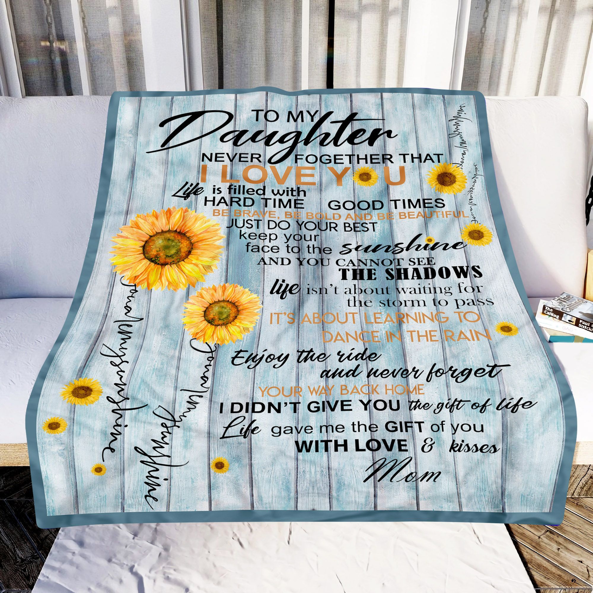 To My Daughter Mom Never Forget That I Love You To Sherpa Fleece Blanket