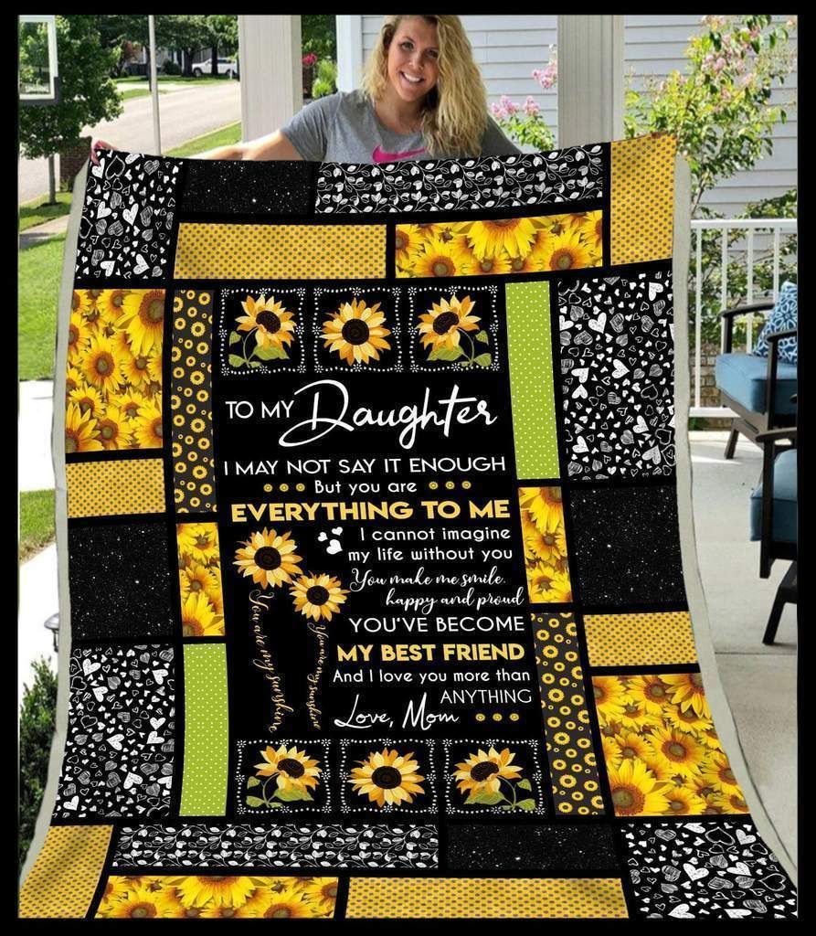 To My Daughter My Best Friend Sherpa Fleece Blanket