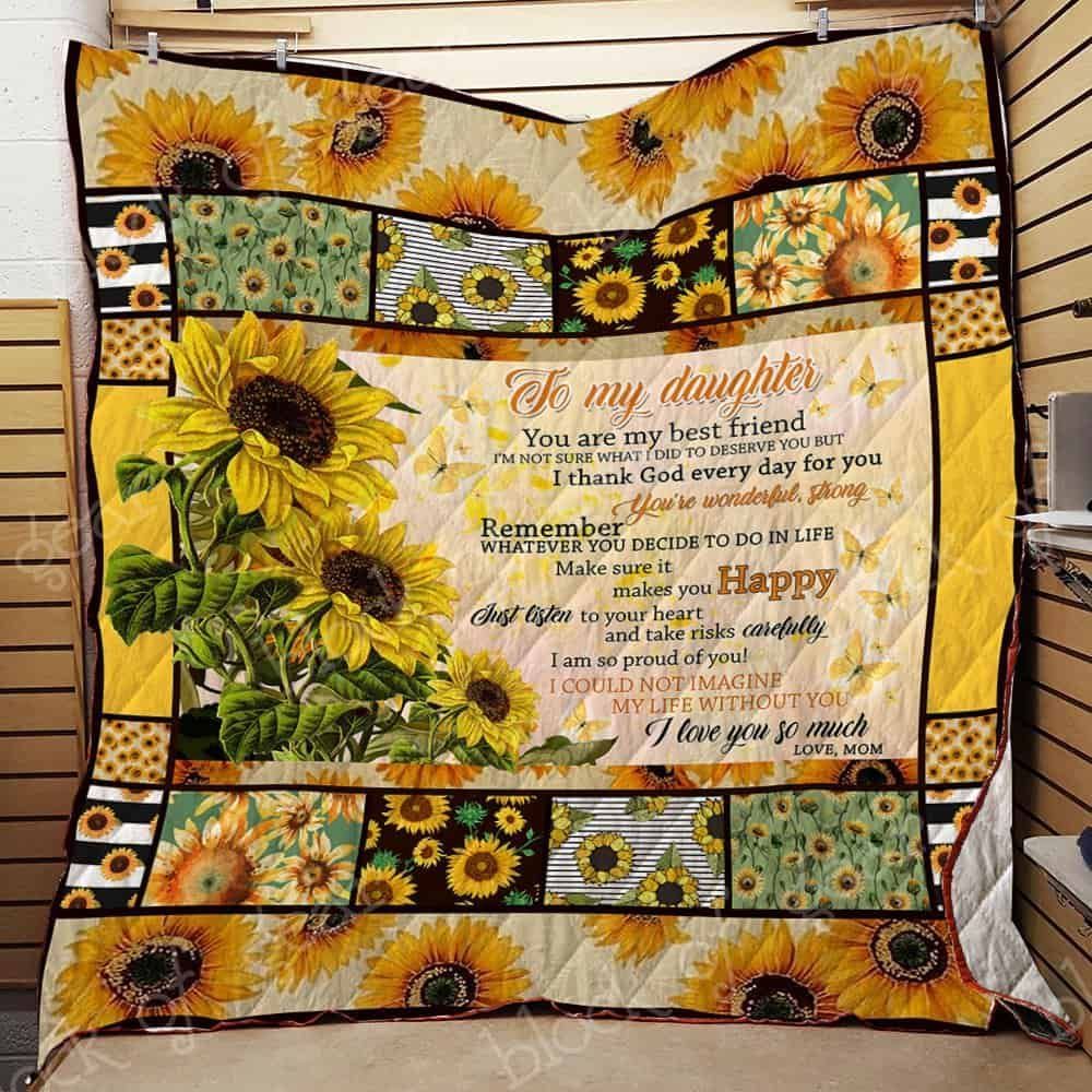 To My Daughter My Best Friend Quilt Blanket ABC24105425