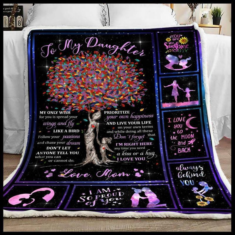 To My Daughter My Only Wish For You Sherpa Fleece Blanket