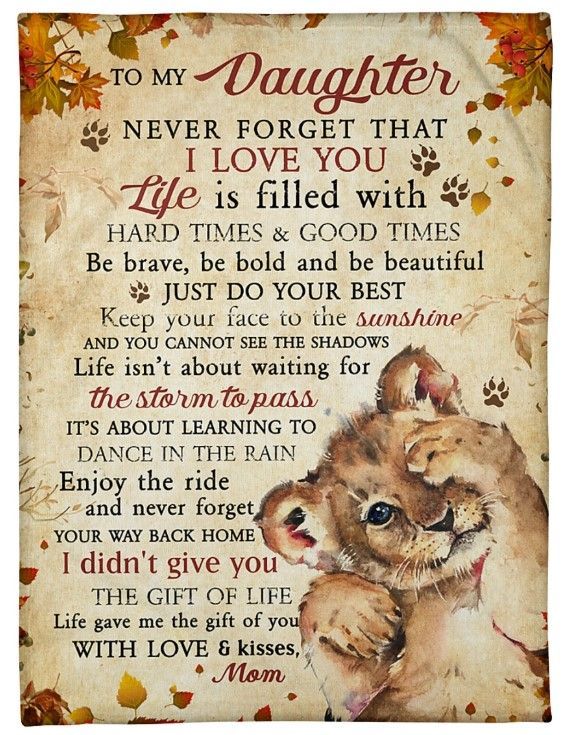 To My Daughter Never Forget That I Love You Sherpa Fleece Blanket