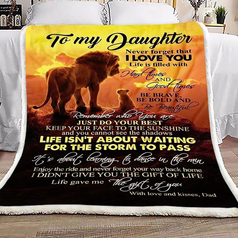 To My Daughter Never Forget That I Love You Fleece Blanket