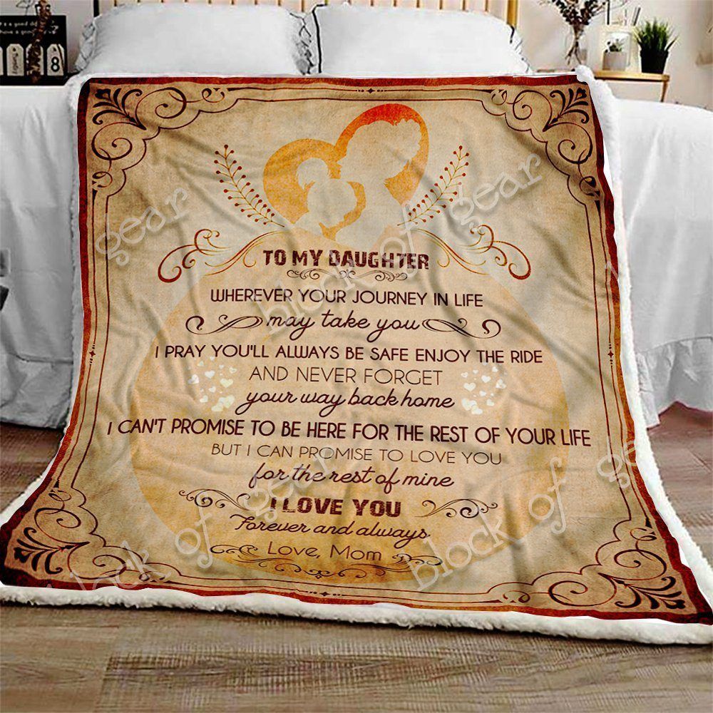 To My Daughter Never Forget Your Way Back Home Sherpa Fleece Blanket
