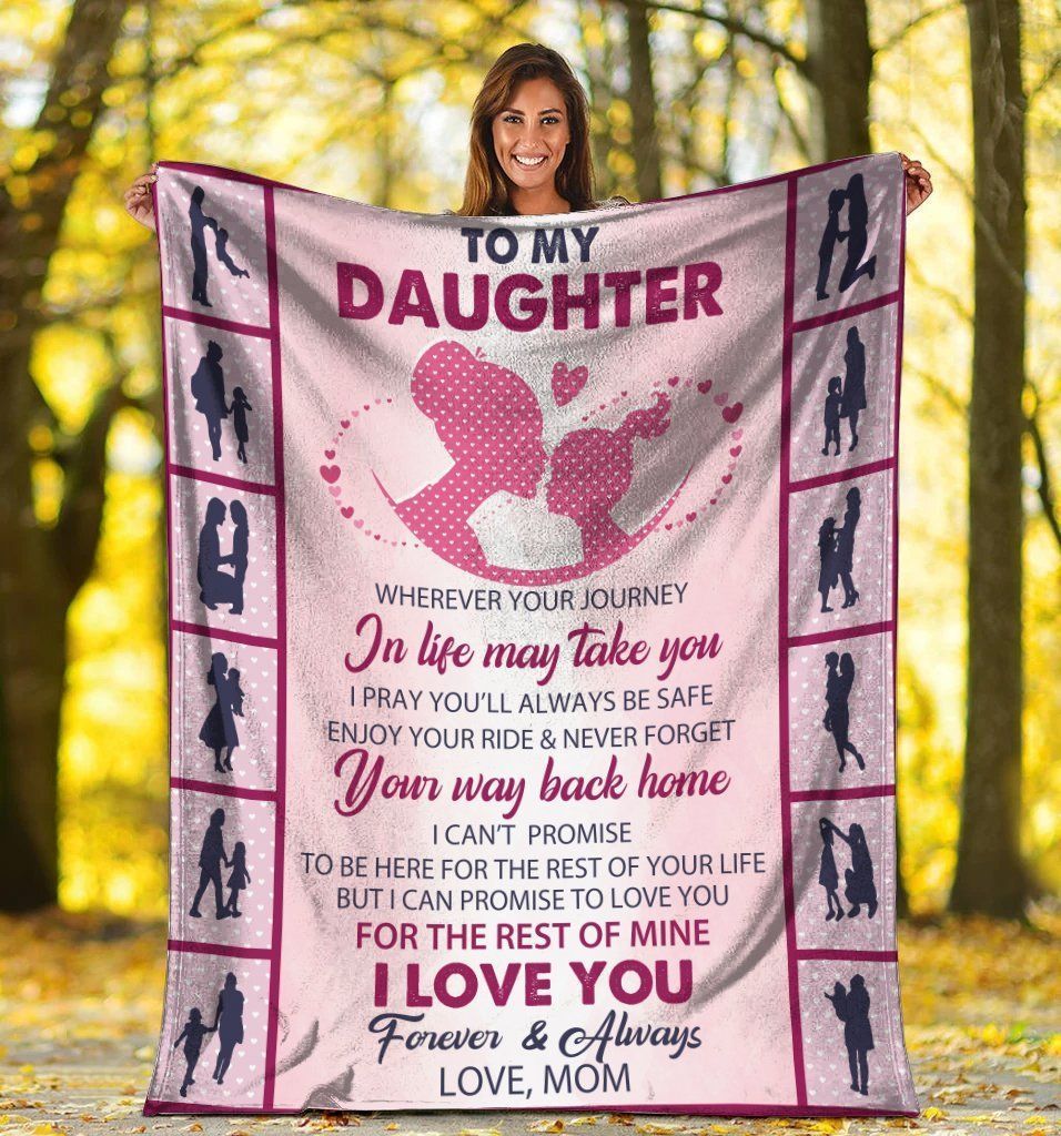 To My Daughter Never Forget Your Way Back Home Fleece Blanket