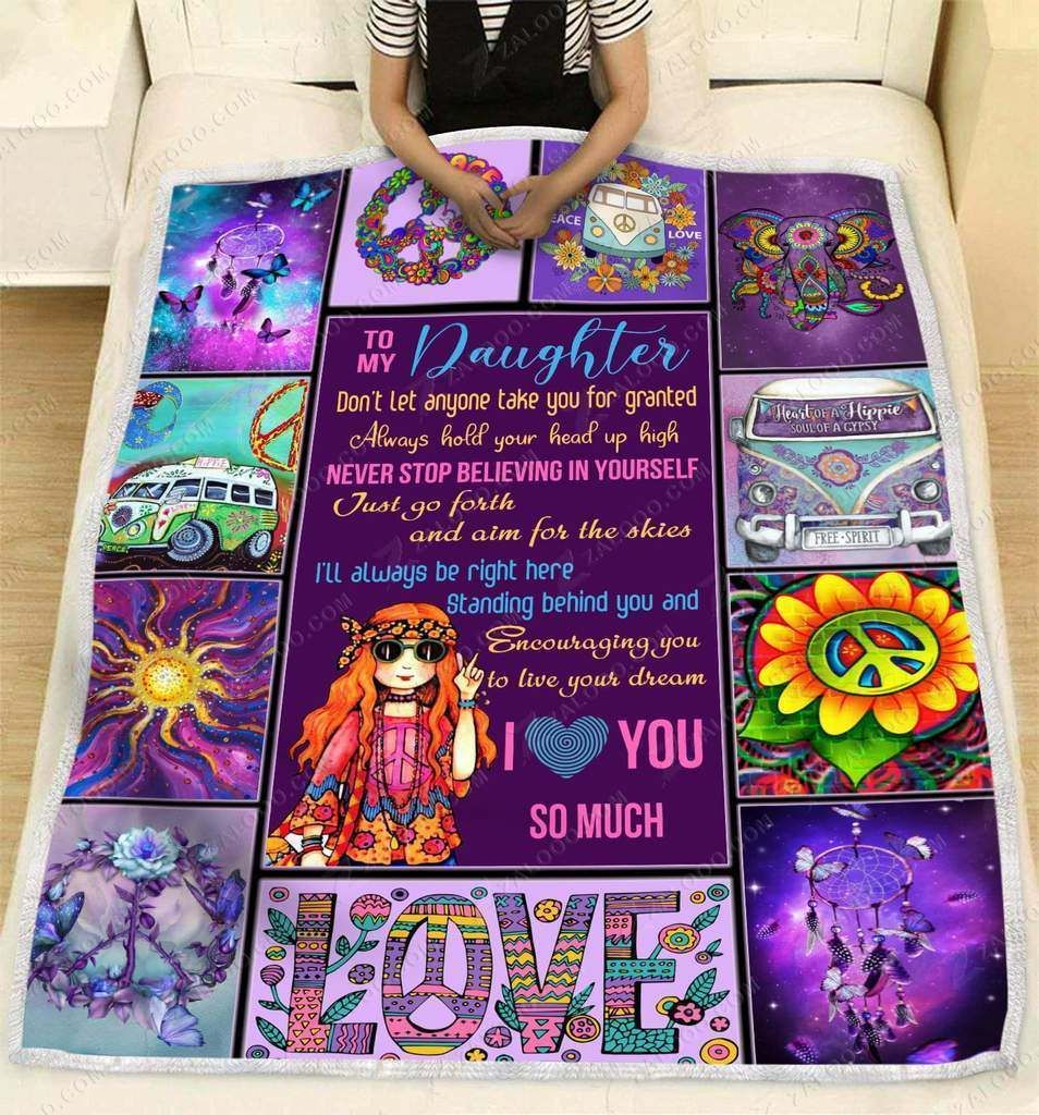 To My Daughter – Never Stop Believing In Yourself Fleece Blanket