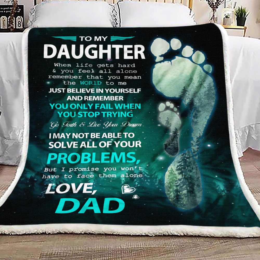 To My Daughter Fleece Blanket