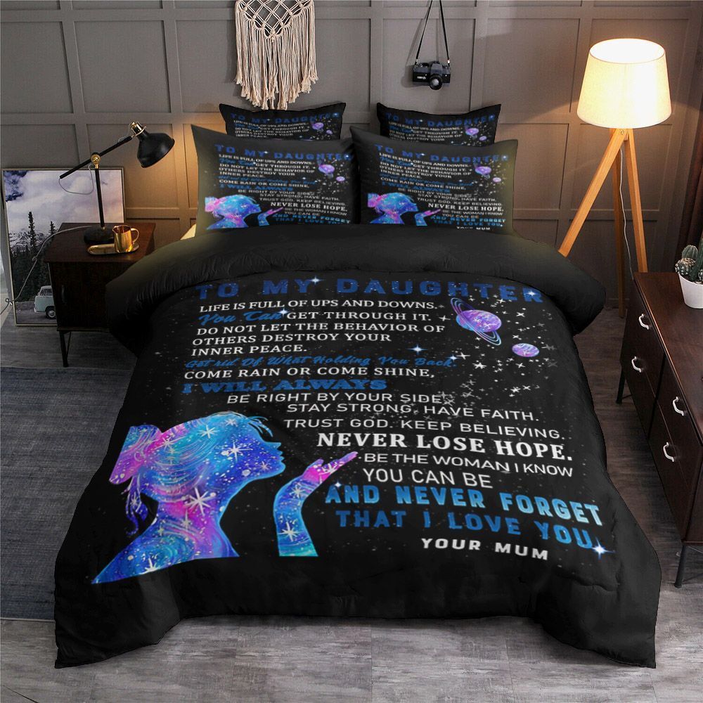 To My Daughter Bedding Set