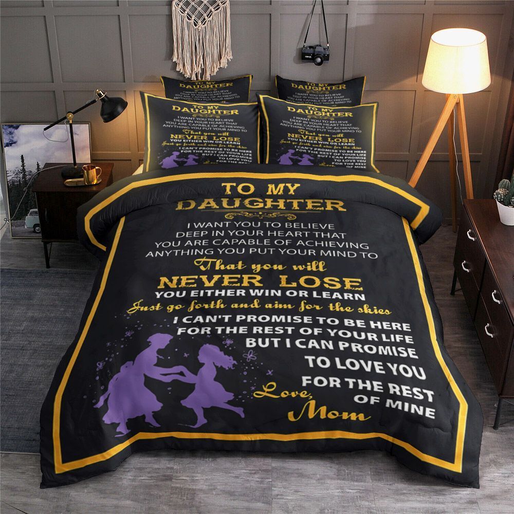 To My Daughter Bedding Set