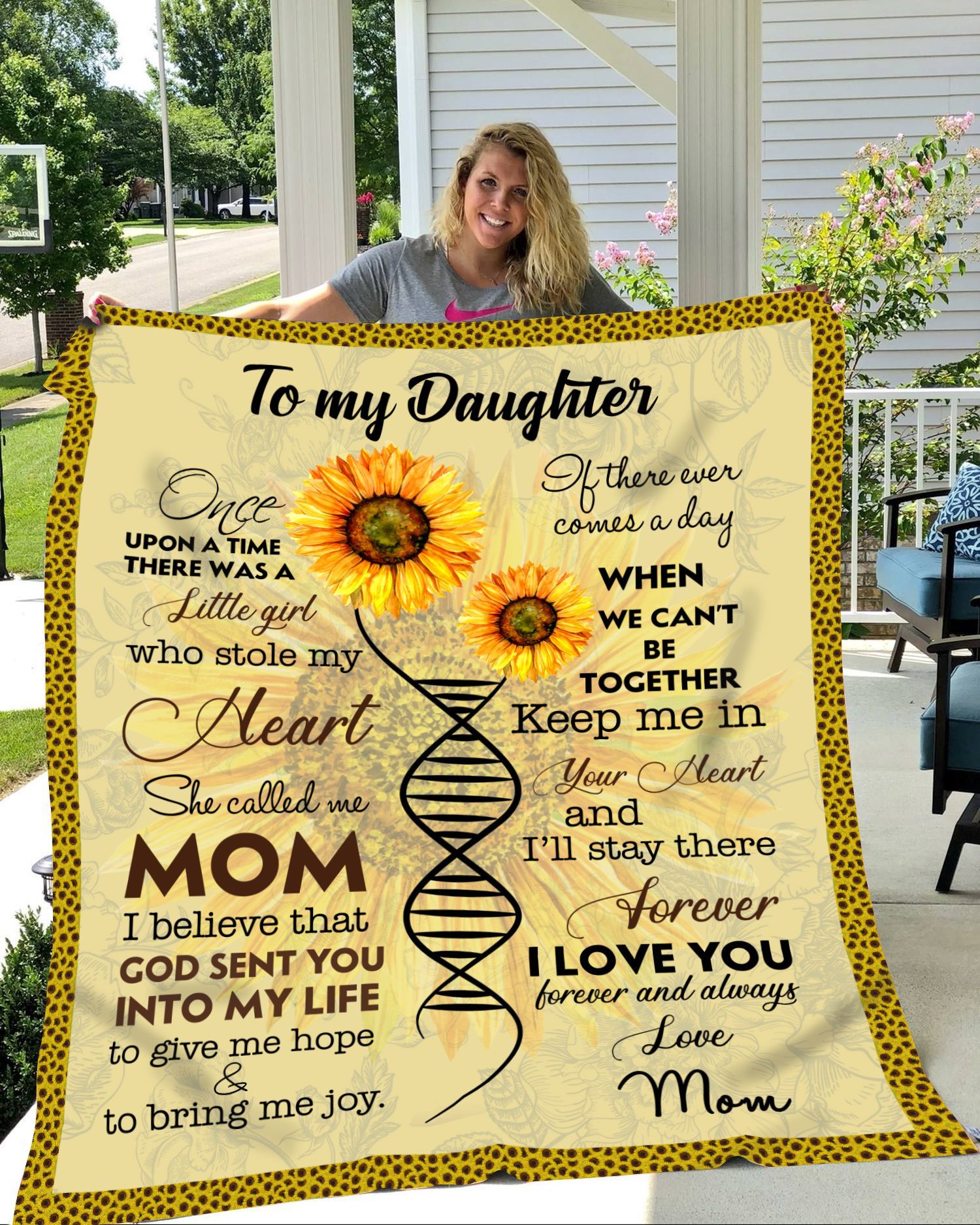 To My Daughter Once Upon A Time Sherpa Fleece Blanket