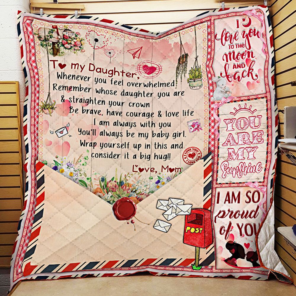 To My Daughter Pink DAC101103 Quilt Blanket