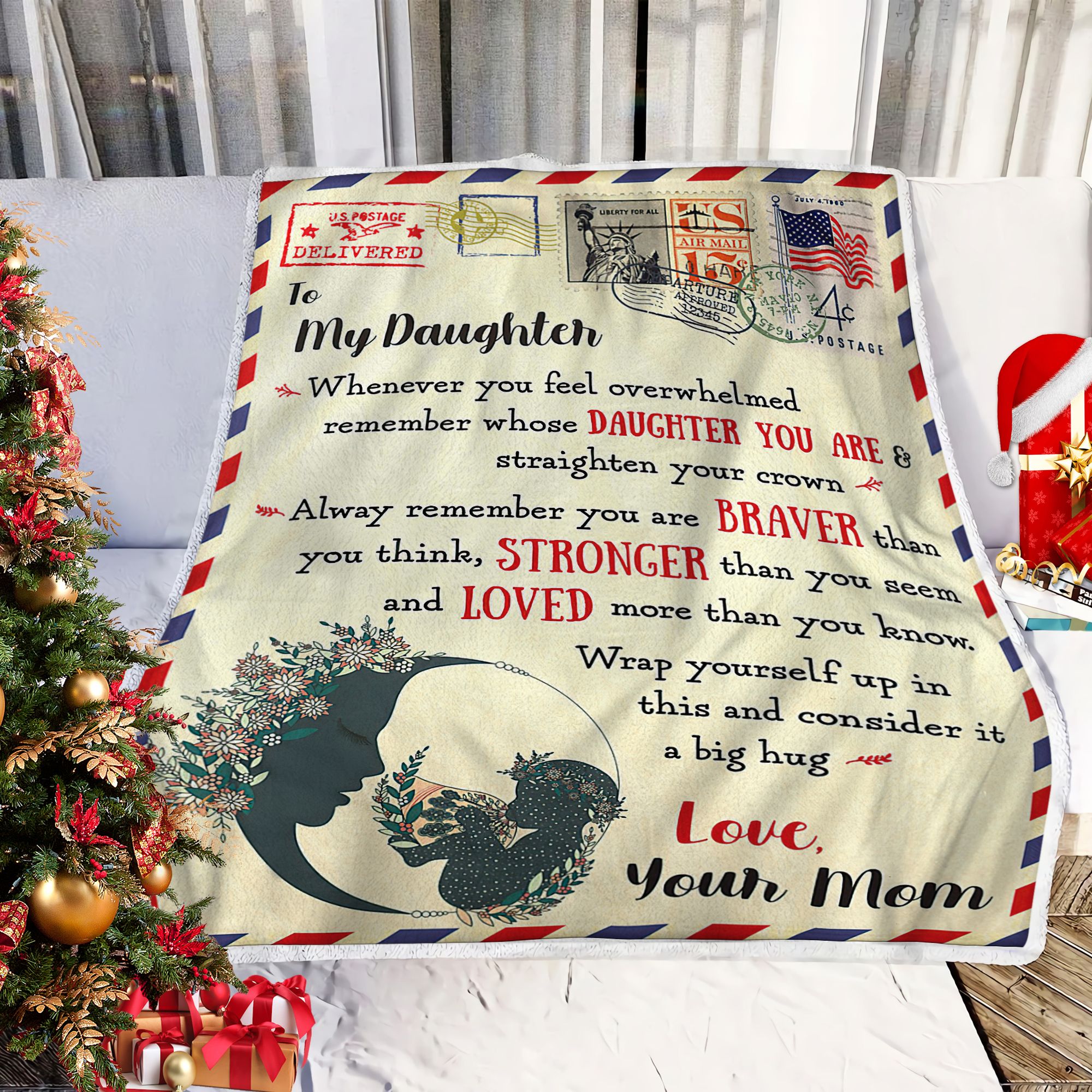 To My Daughter Fleece Blanket