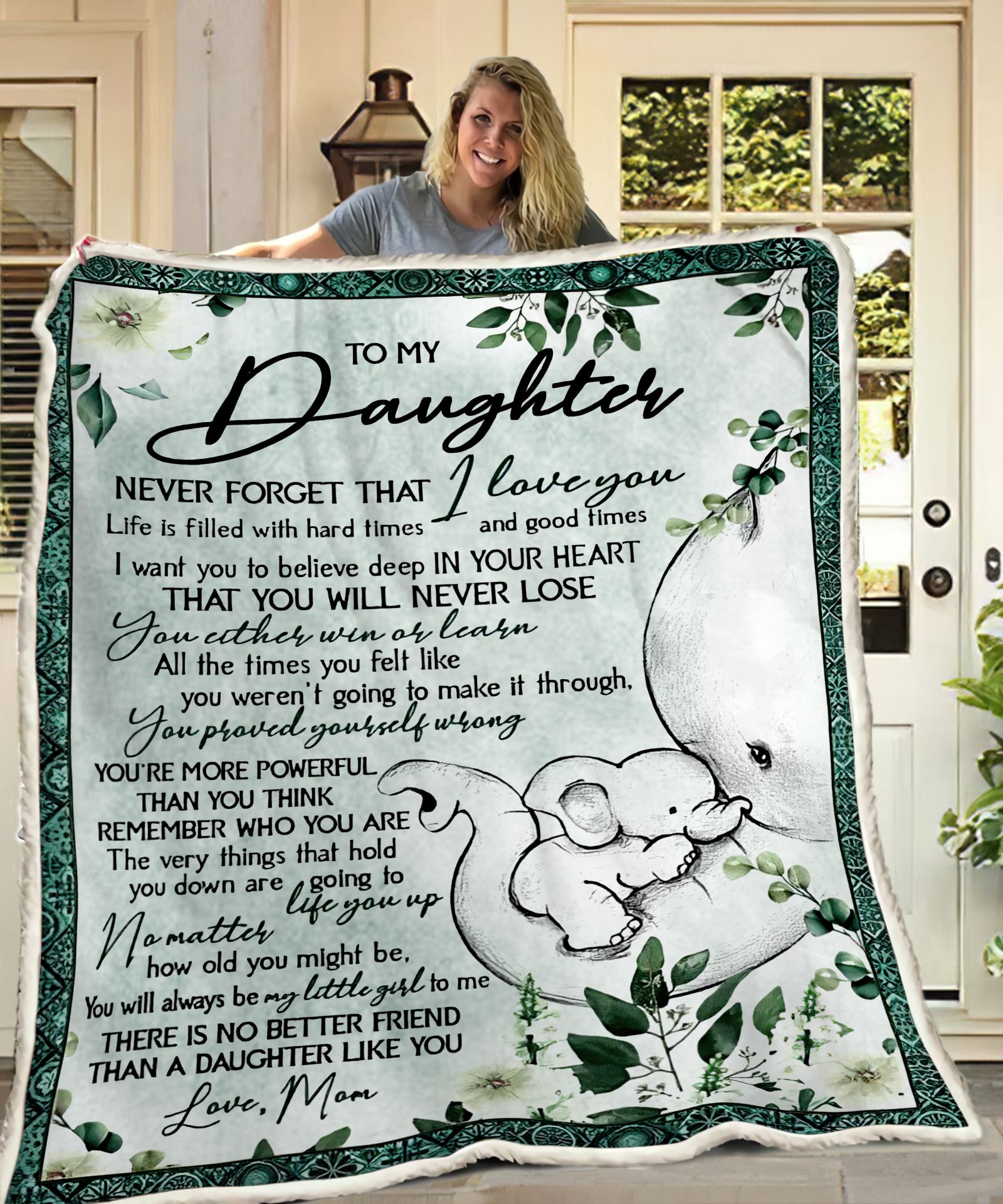 To My Daughter Fleece Blanket