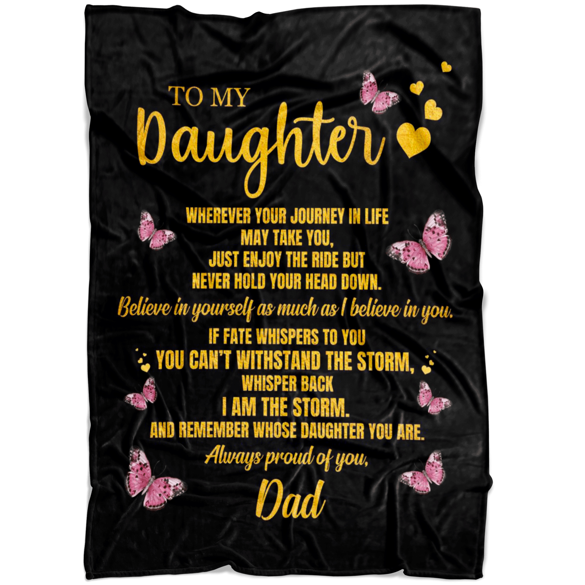 To My Daughter Remember That I Love You Fleece Blanket