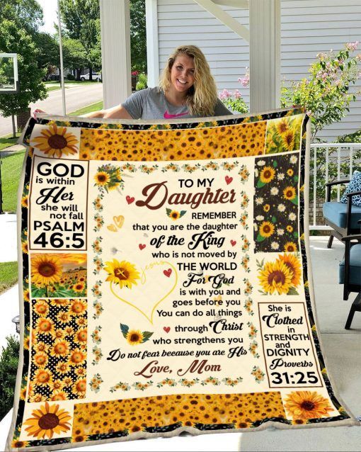 To My Daughter Remember That You Are The Daughter Of The King Sherpa Fleece Blanket