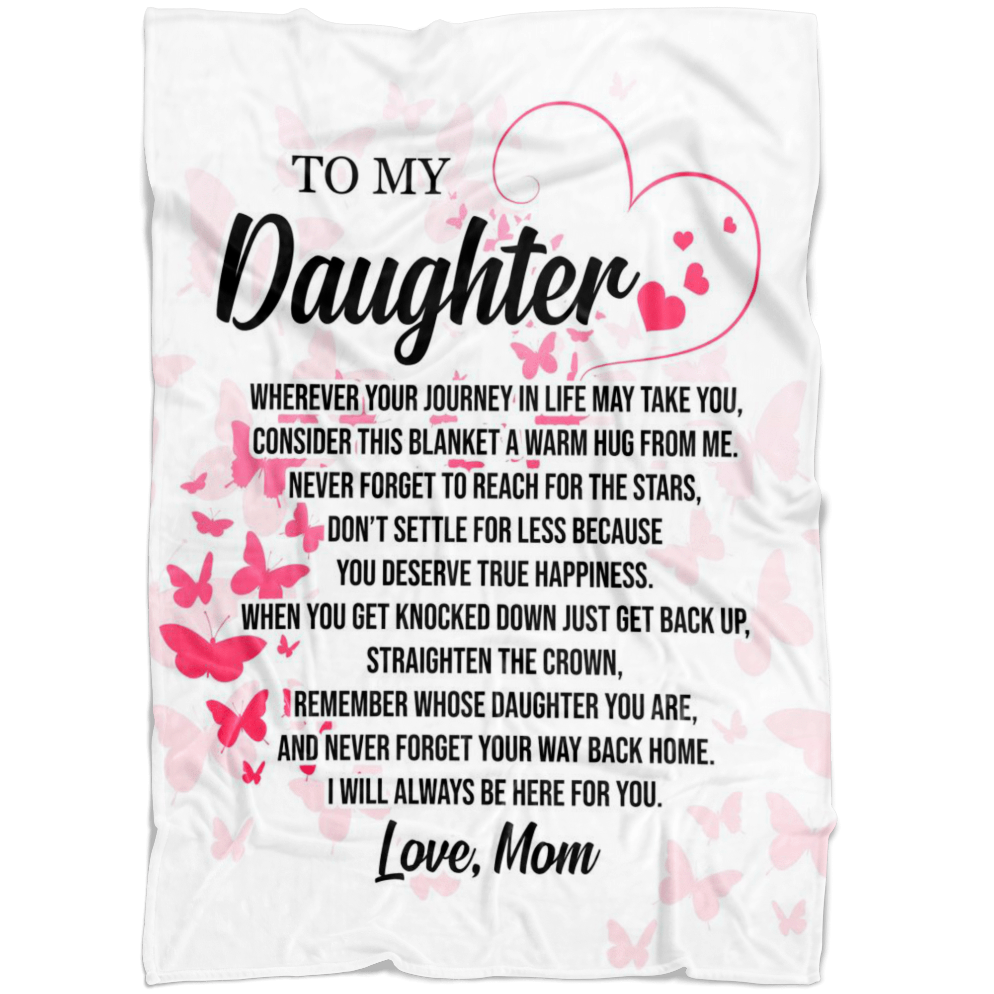 To My Daughter Remember Whose Daughter You Are Fleece Blanket