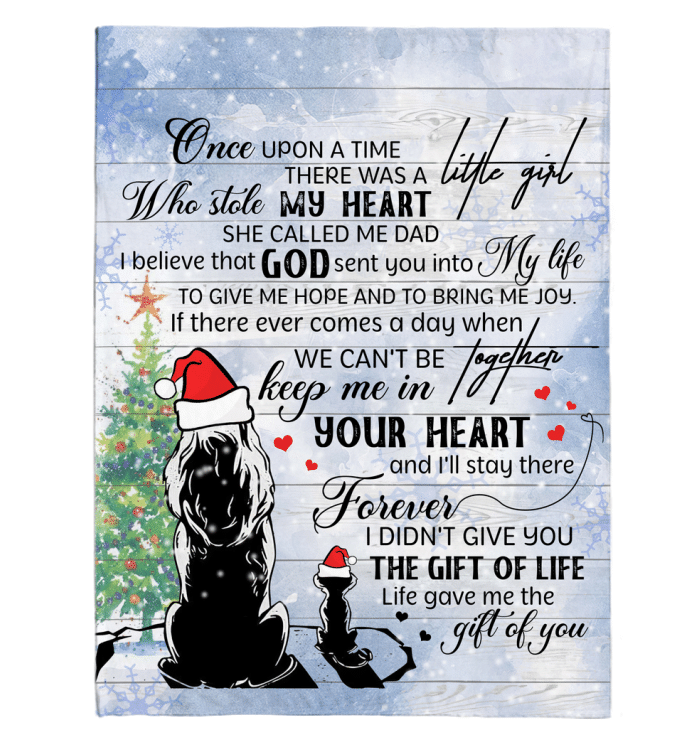 To My Daughter Snow Lions Once Upon A Time Vertical Poster Fleece Blanket