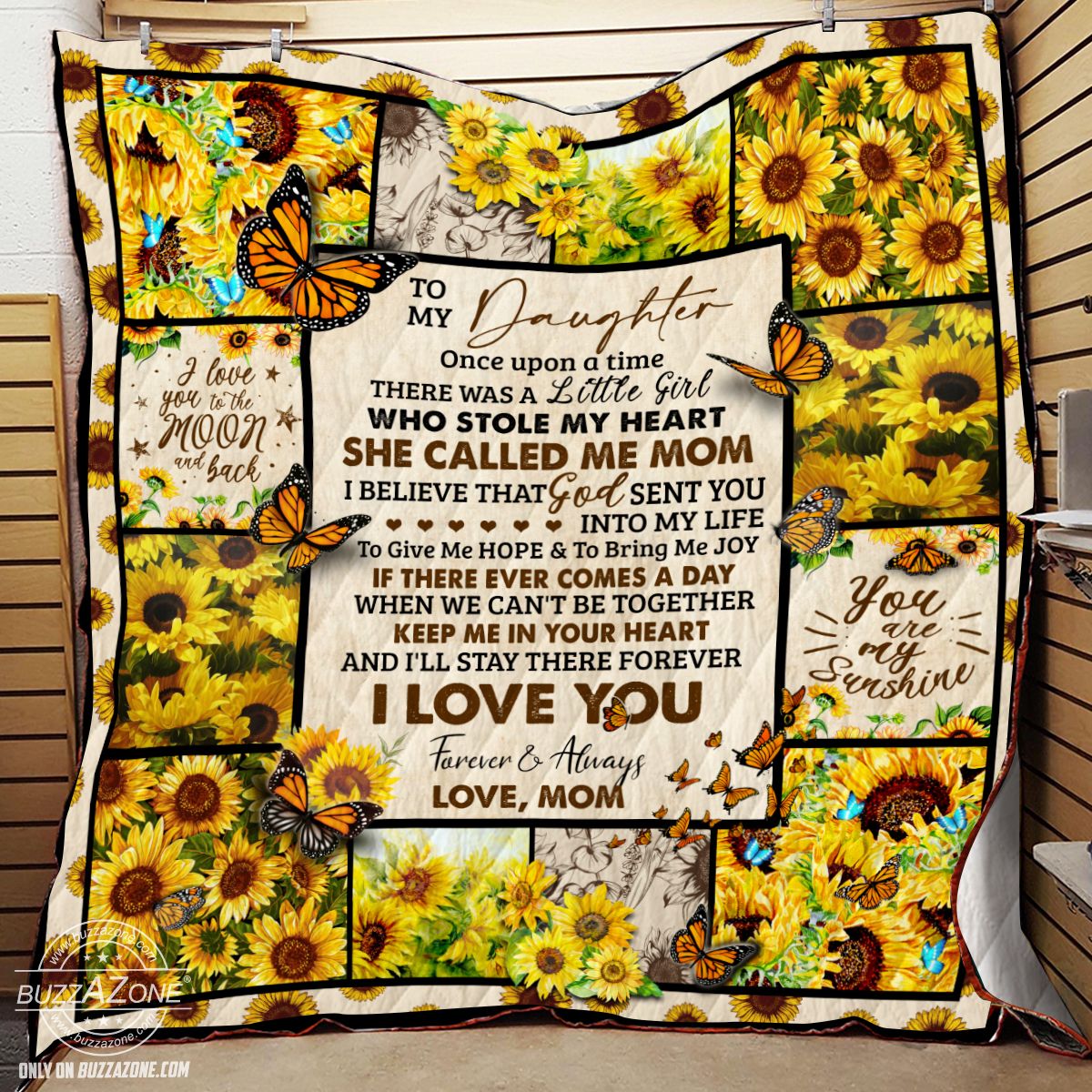 To My Daughter Sunflower DAC101102 Quilt Blanket