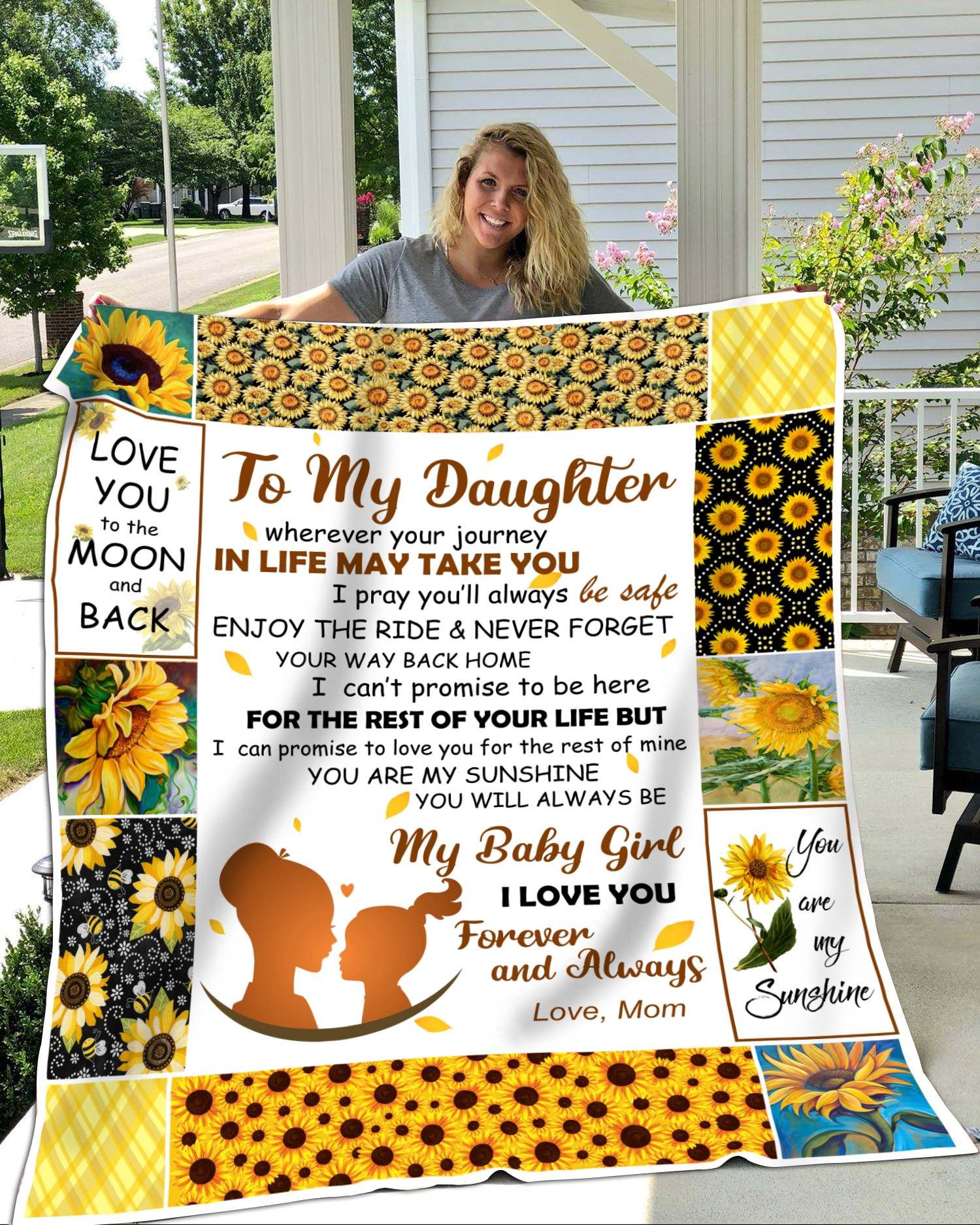 To My Daughter Sunflower Quilt Blanket DHC291125VT