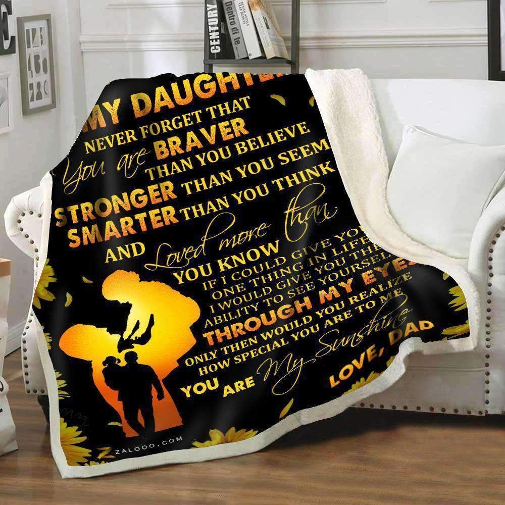 To My Daughter – Through My Eyes Fleece Blanket