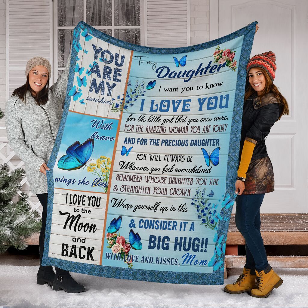 To My Daughter Fleece Blanket