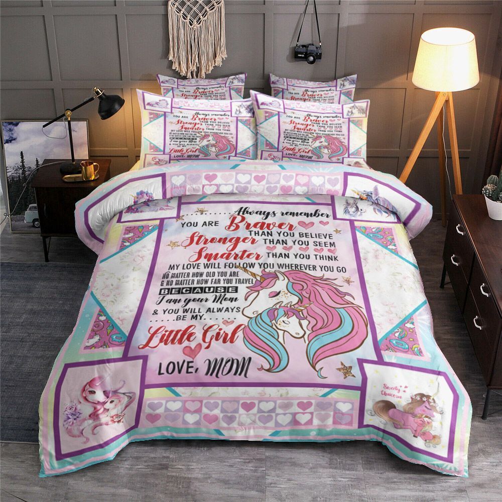 To My Daughter Unicorn Bedding Set