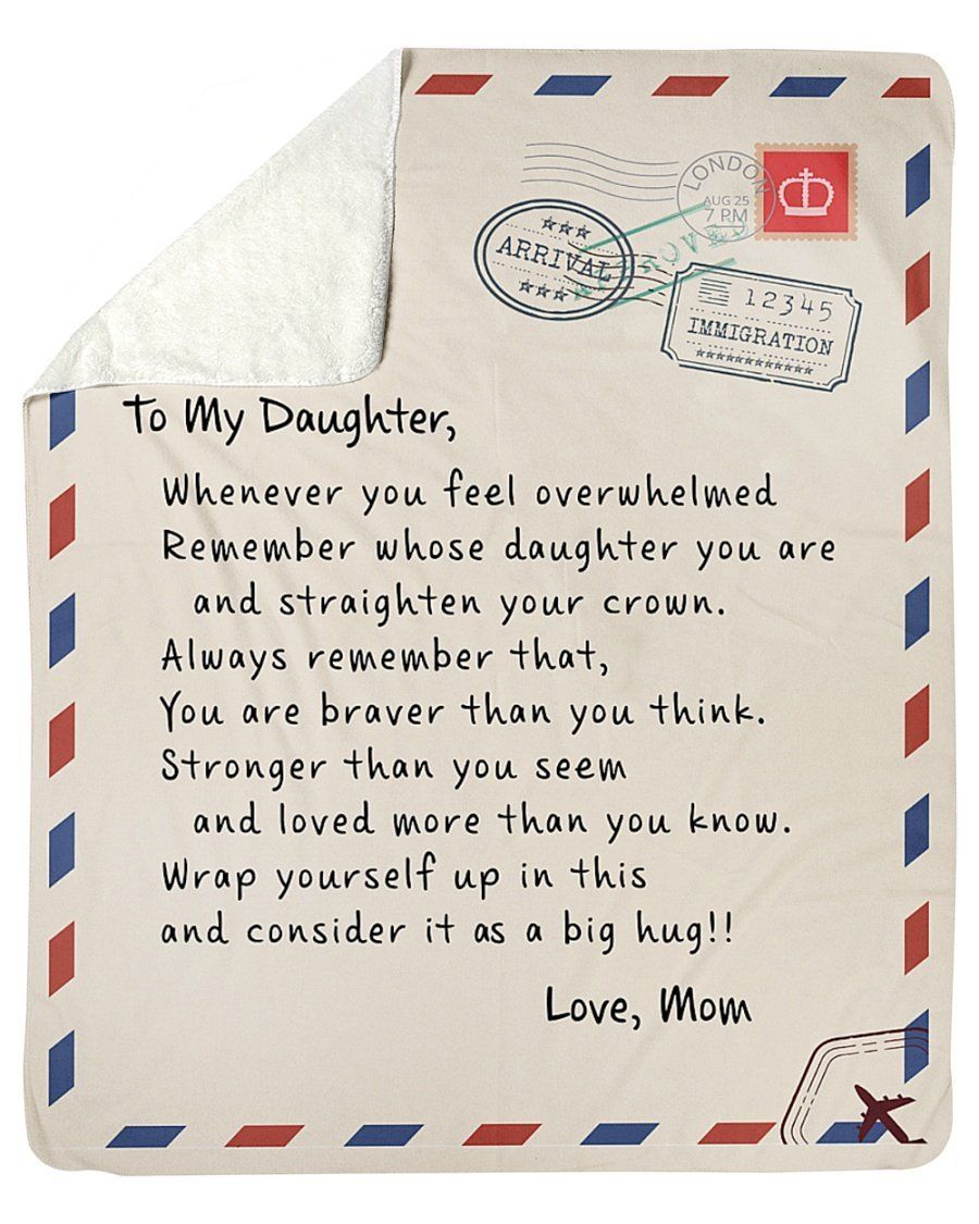 To My Daughter Whenever You Feel Overwhelmed Fleece Blanket Sherpa Blanket