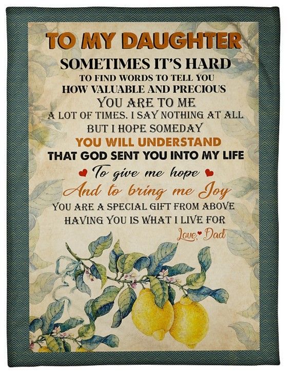 To My Daughter You Are A Special Gift From Above Lemon Sherpa Fleece Blanket
