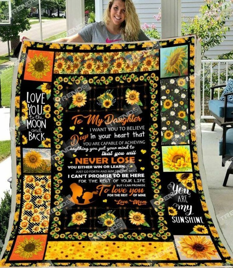 To My Daughter You Are My Shushine Sherpa Fleece Blanket