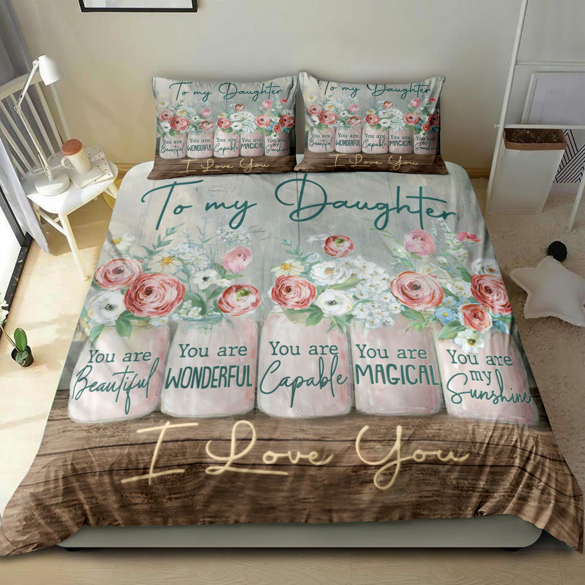 To My Daughter You Are My Sunshine Bedding Set