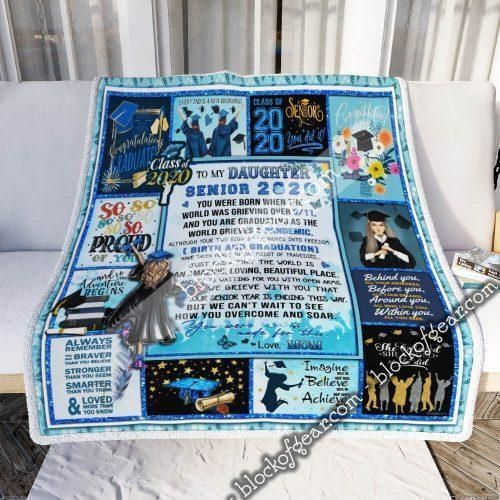 To My Daughter, Your Senior Year Is Ending, Love Mom Sofa Blanket