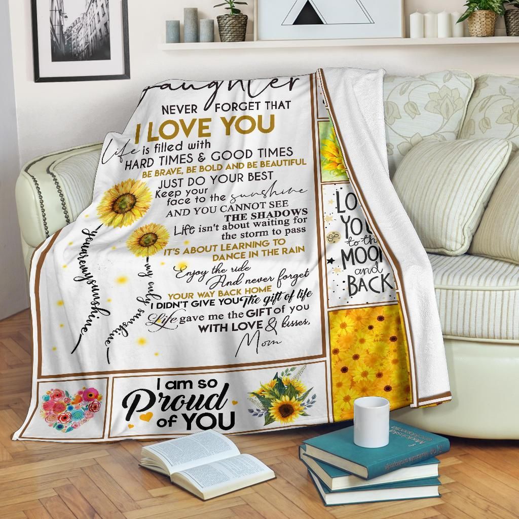 To My Dear Daughter Sherpa Fleece Blanket