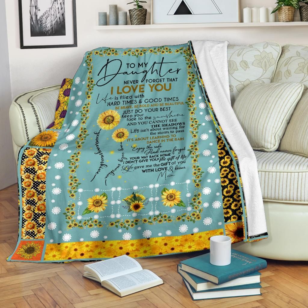 To My Dear Daughter Sherpa Fleece Blanket