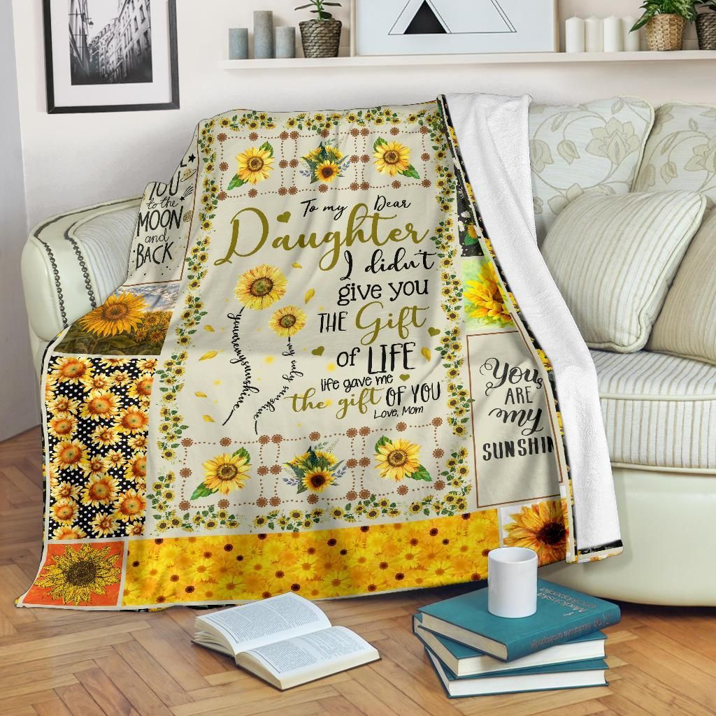 To My Dear Daughter Sherpa Fleece Blanket