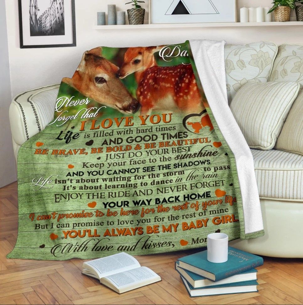 To My Dear Daughter Sherpa Fleece Blanket