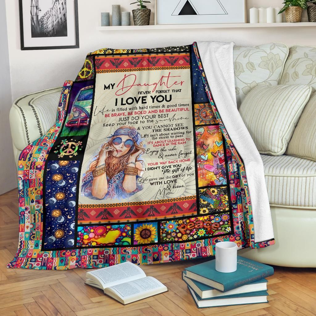 To My Dear Daughter Sherpa Fleece Blanket