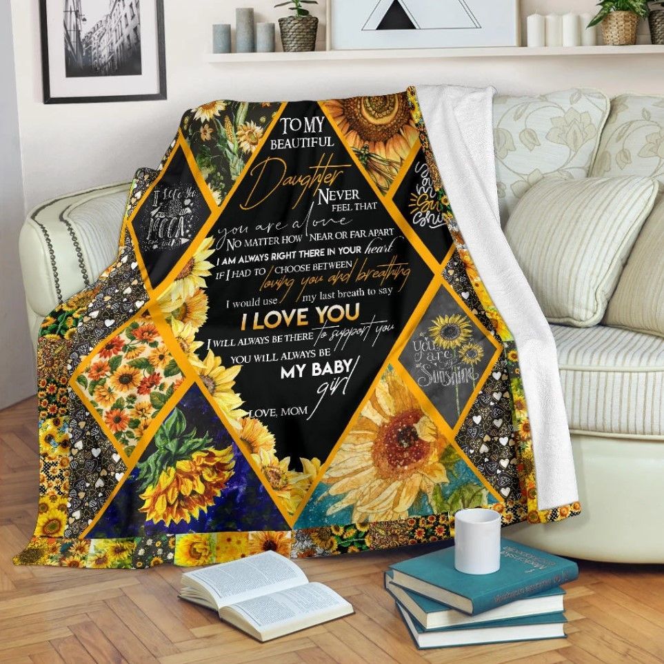 To My Dear Daughter Sherpa Fleece Blanket