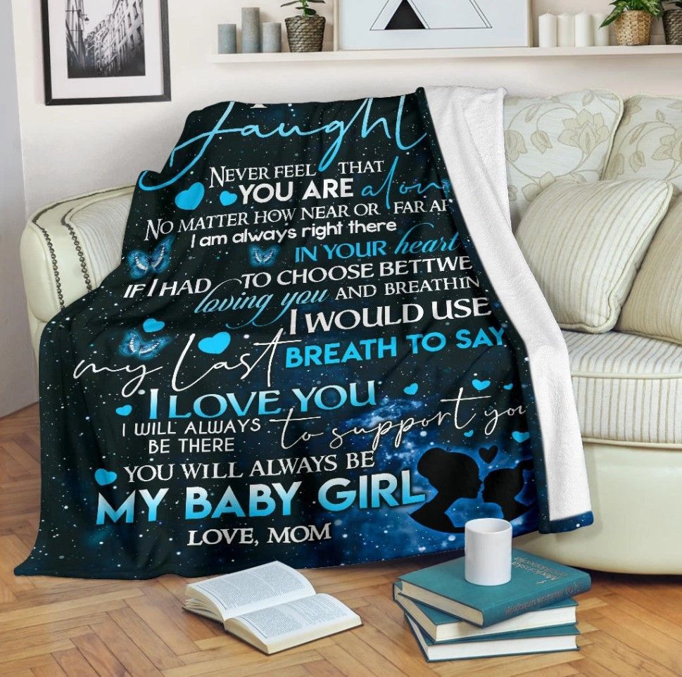 To My Dear Daughter Sherpa Fleece Blanket