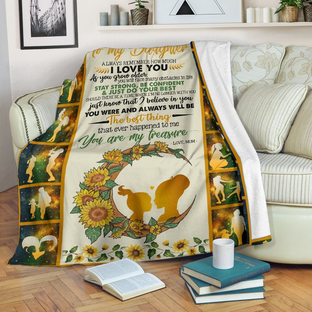 To My Dear Daughter Sherpa Fleece Blanket