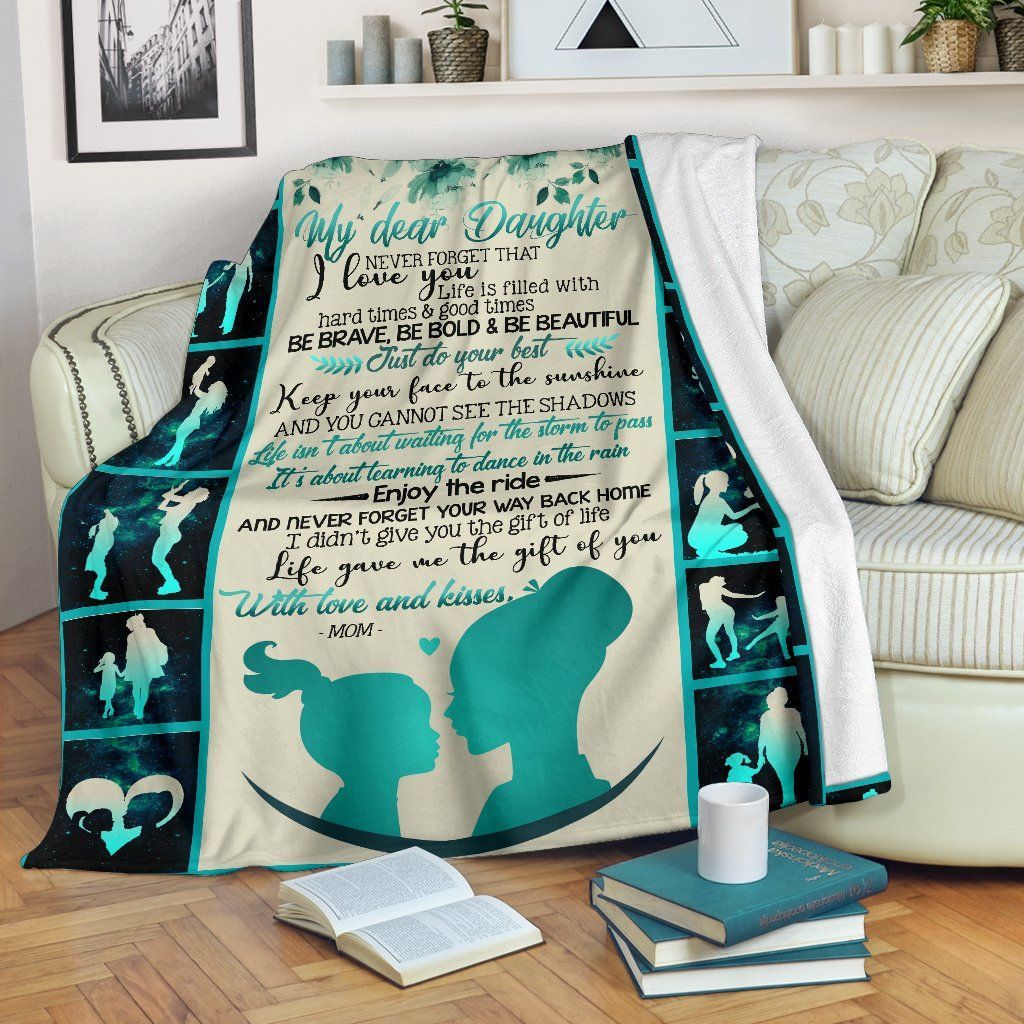 To My Dear Daughter Sherpa Fleece Blanket