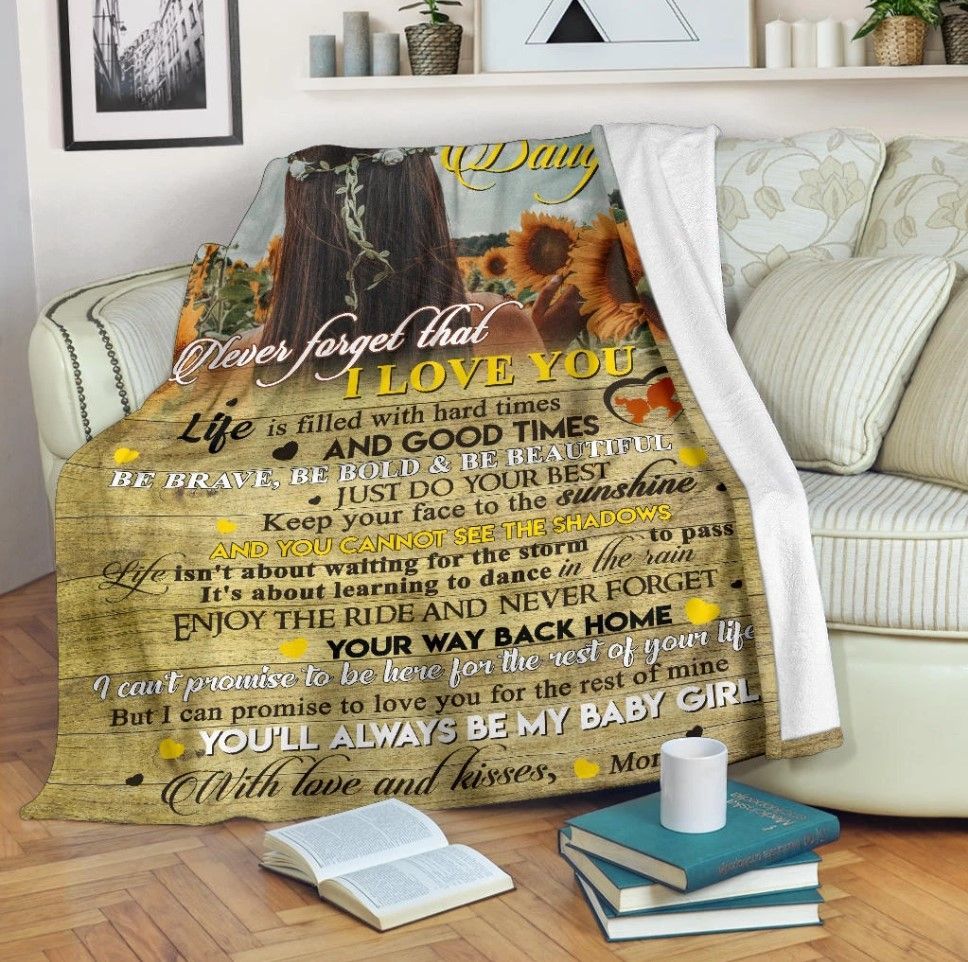 To My Dear Daughter Sherpa Fleece Blanket