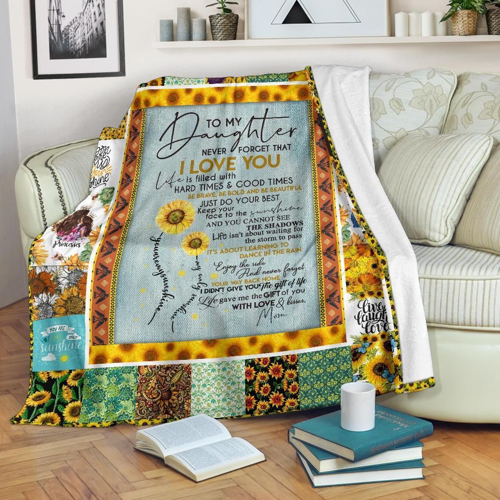 To My Dear Daughter Sherpa Fleece Blanket
